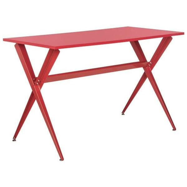 Safavieh Chapman Cross Leg Desk, Red FOX2208B